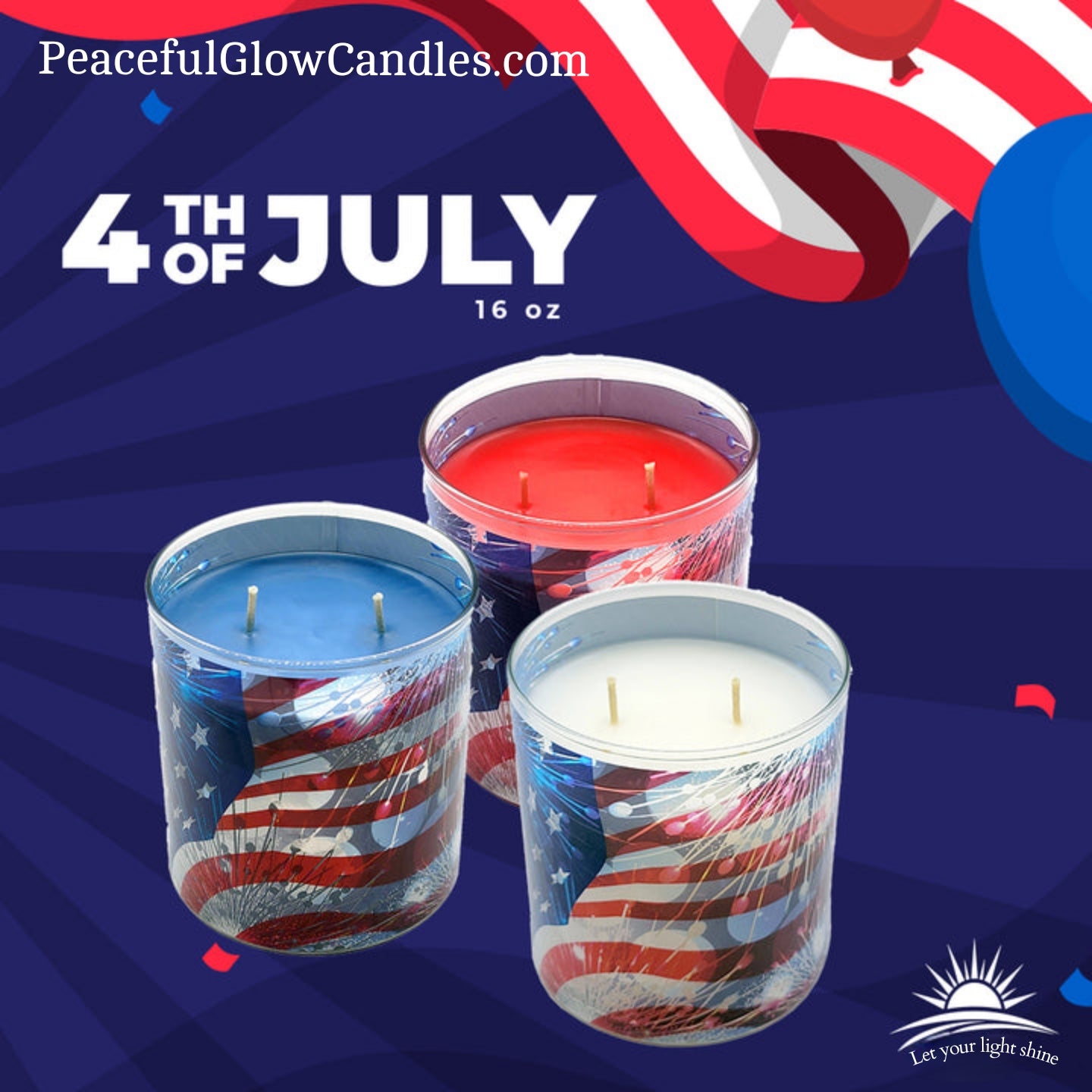 Red, White & Blue Shortcake Scented Candle, Limited Edition
