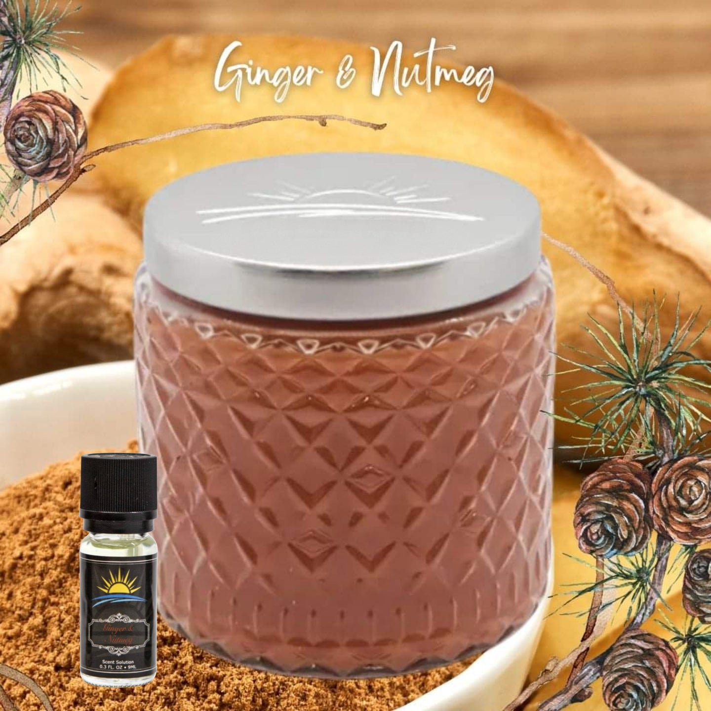 Ginger and Nutmeg Scented Candle