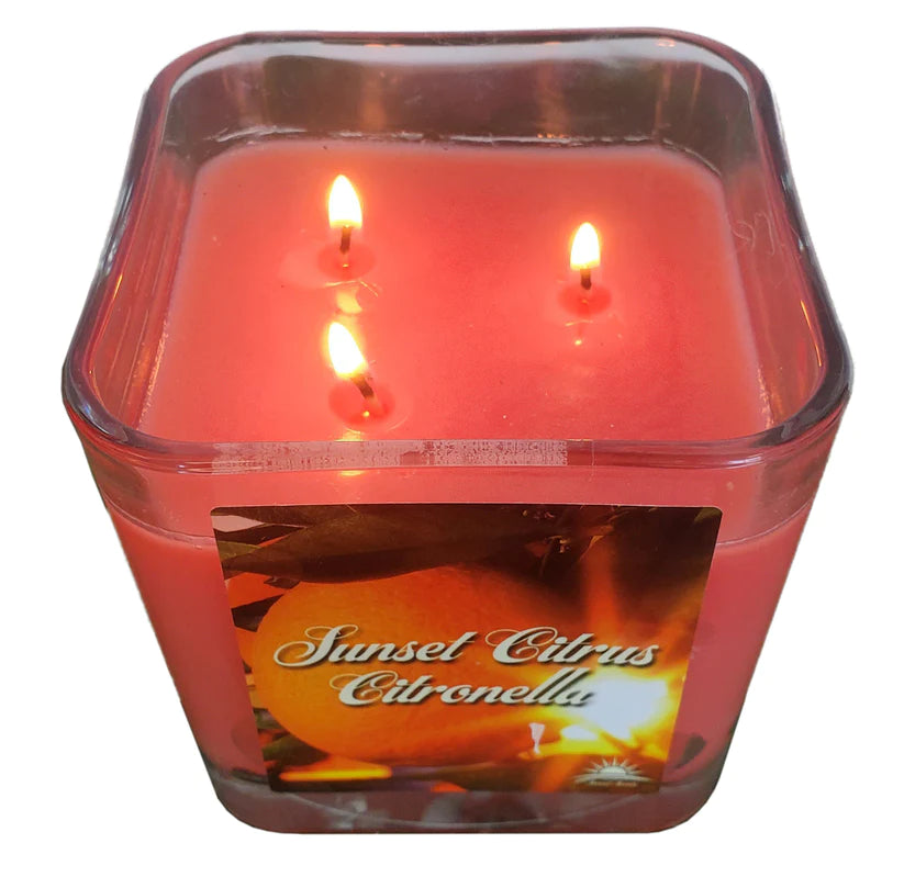 Sunset Citrus Scented Citronella Candle, Limited Edition