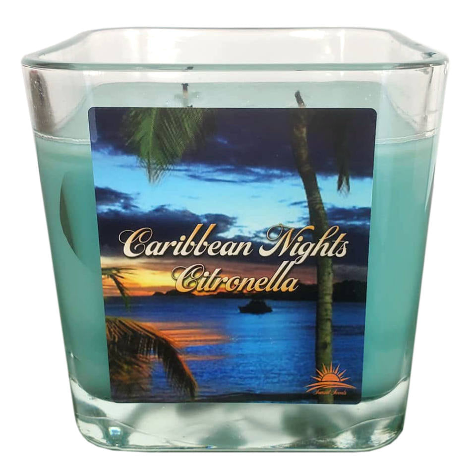 Caribbean Nights Scented Citronella Candle, Limited Edition