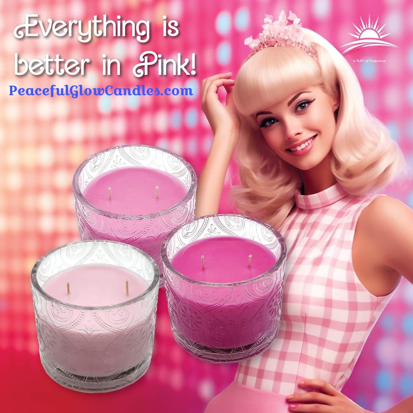 Party Pink Scented Candle, Limited Edition