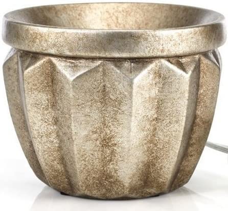 Metallic Wax/Oil Warmer & Glass Dish