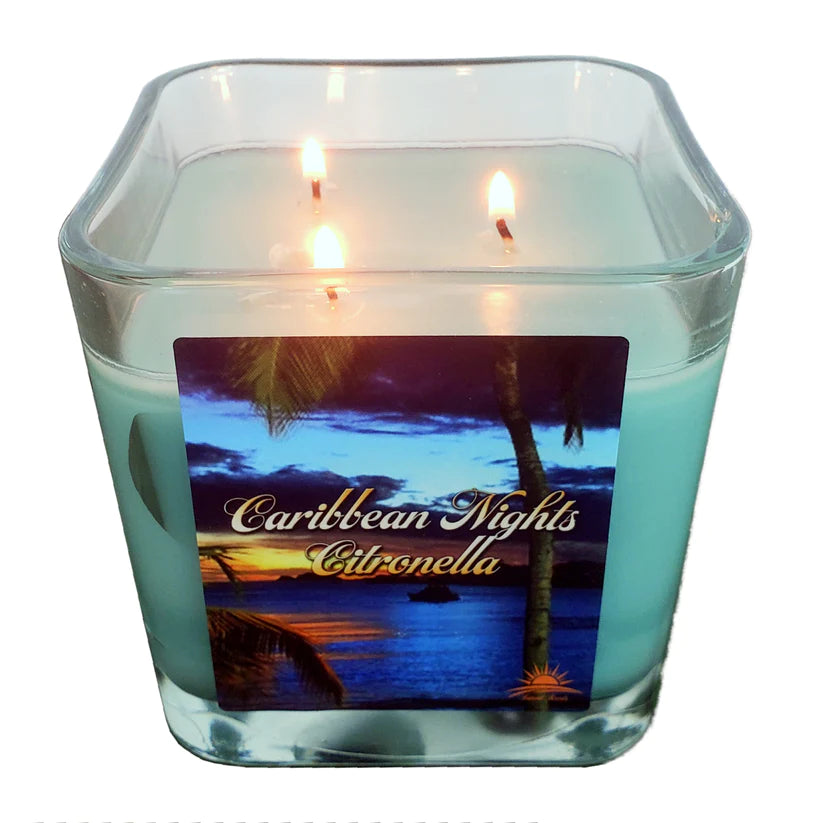 Caribbean Nights Scented Citronella Candle, Limited Edition