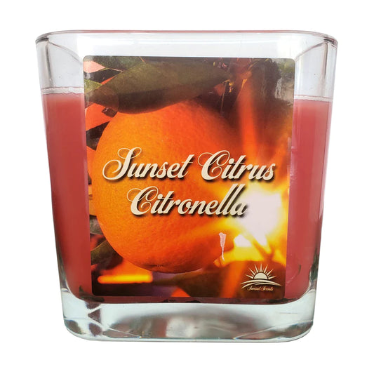 Sunset Citrus Scented Citronella Candle, Limited Edition