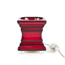 Red Footed Wax/Oil Warmer & Glass Dish